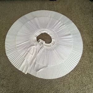 White handmade two-layer Hmong skirt 38x19!